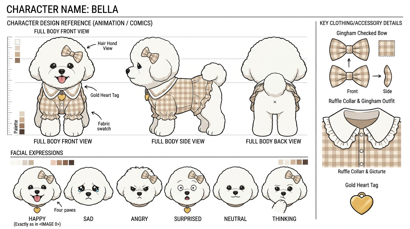 糯米 character reference sheet