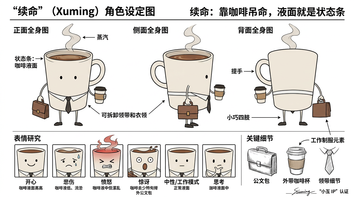 续命 character reference sheet